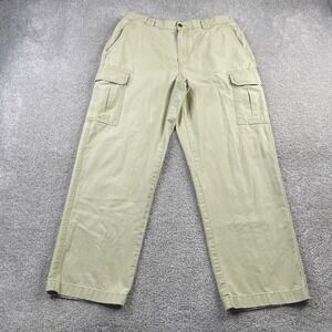 LL Bean Pants Mens 34x30 Tan‎ Khaki Cargo Tropic Weight Natural Fit Hiking
